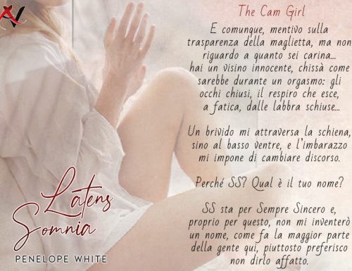 The Cam Girl: racconto erotico sulla prima volta di una Cam Girl. Dalla raccolta “Latens Somnia” di Penelope White